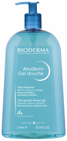 BIODERMA zdjecie produktu, Atoderm Gel douche 1L, nawilzajacy zel pod prysznic do skory suchej i normalnej
