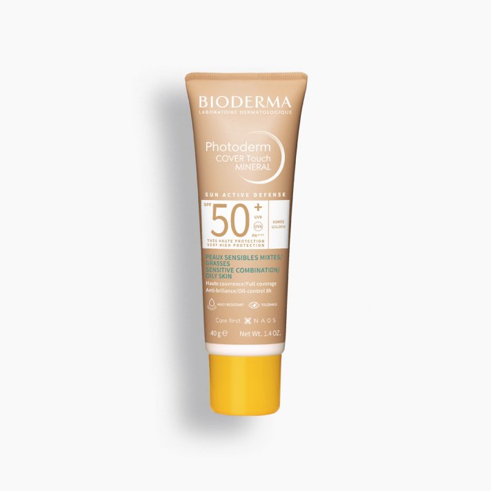 Kryjący fluid mineralny z filtrem SPF 50+ - Photoderm COVER Touch MINERAL SPF 50+ ciemny