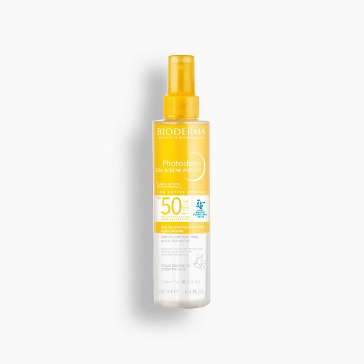 Dwufazowa ochrona przeciwsłoneczna do twarzy, ciała i włosów SPF 50 - Photoderm Eau solaire ANTI-OX SPF 50