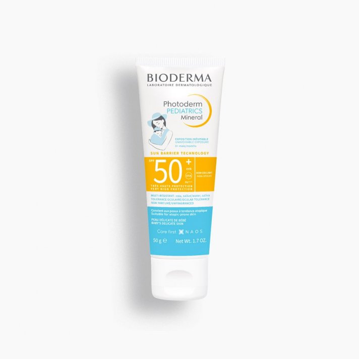 Fluid mineralny dla dzieci do skóry wrażliwej i alergicznej SPF 50+, od 1 dnia życia - Photoderm PEDIATRICS Mineral SPF 50+