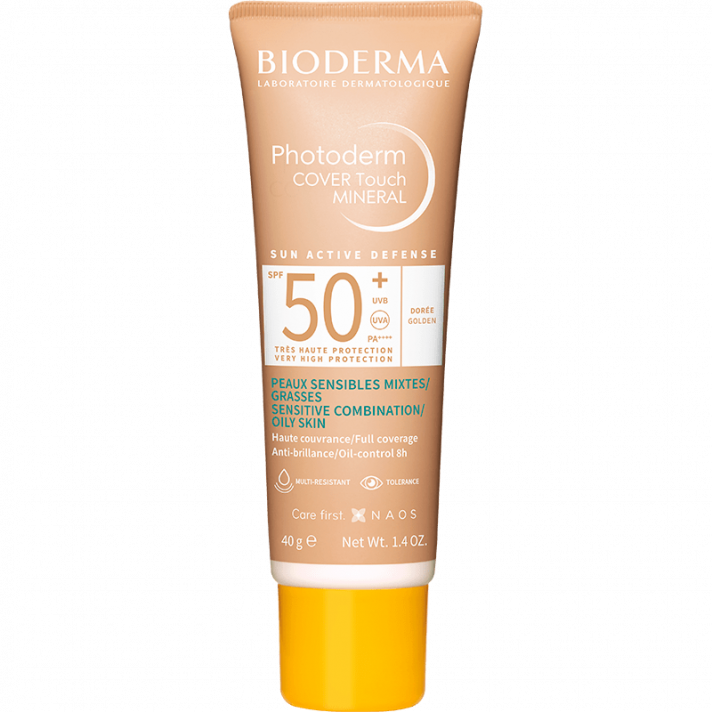Kryjący fluid mineralny z filtrem SPF 50+ - Photoderm COVER Touch MINERAL SPF 50+ ciemny