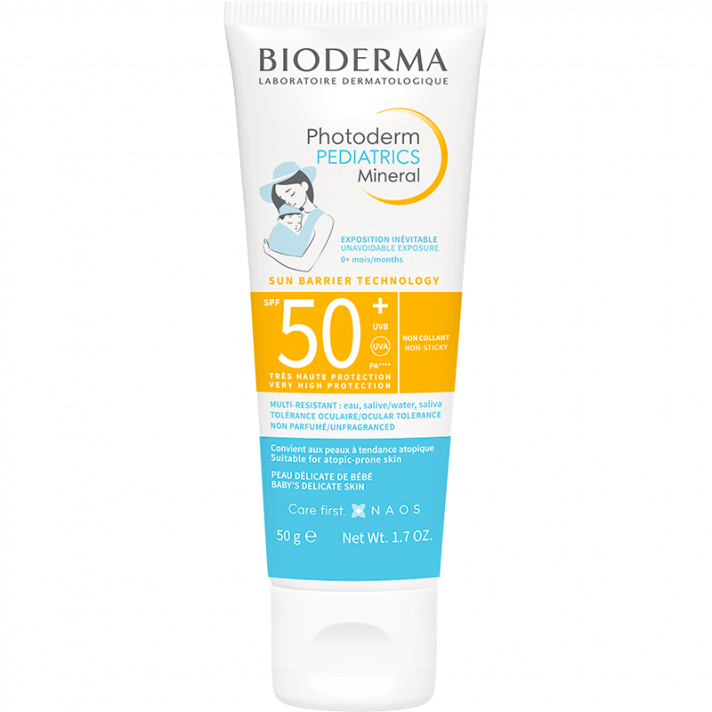 Fluid mineralny dla dzieci do skóry wrażliwej i alergicznej SPF 50+, od 1 dnia życia - Photoderm PEDIATRICS Mineral SPF 50+