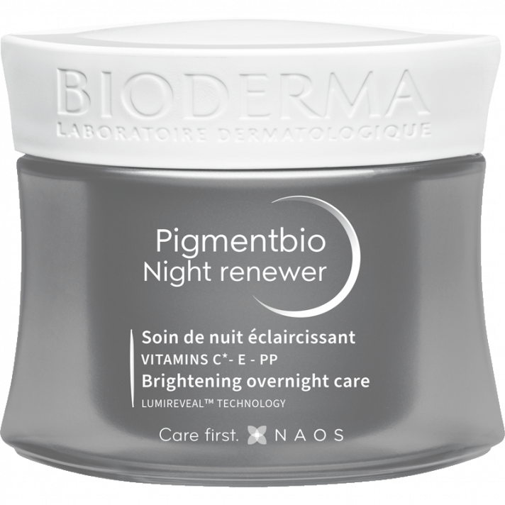 Rozjaśniający krem na noc dla skóry z przebarwieniami - Pigmentbio Night renewer