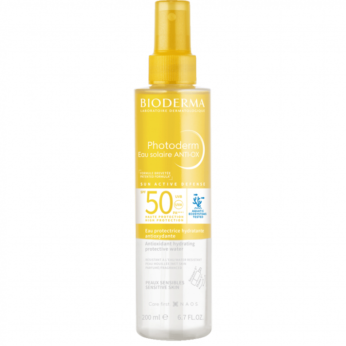 Dwufazowa ochrona przeciwsłoneczna do twarzy, ciała i włosów SPF 50 - Photoderm Eau solaire ANTI-OX SPF 50