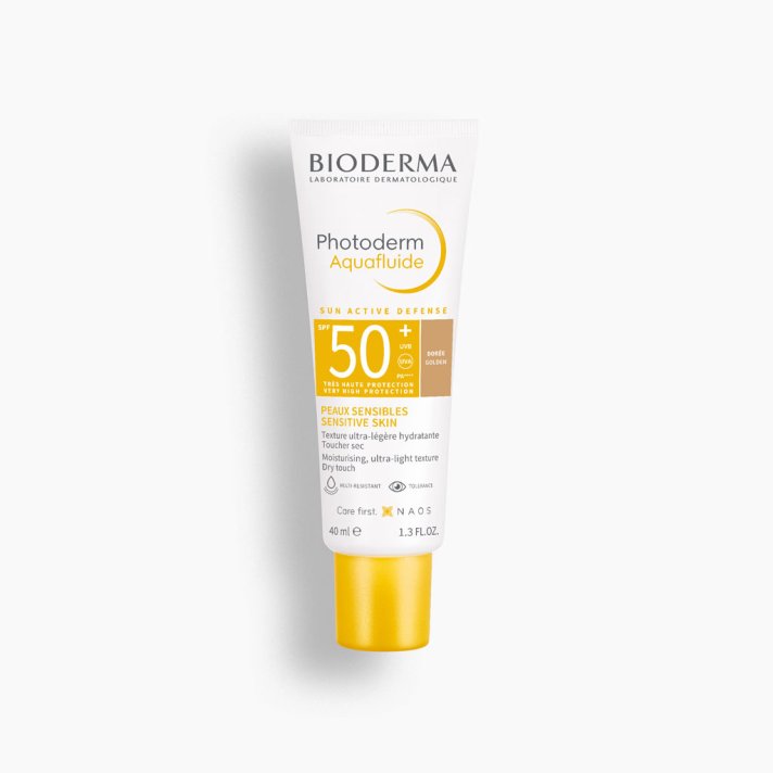 Ultralekki fluid ochronny dla skóry normalnej SPF 50+ - Photoderm Aquafluide SPF 50+ ciemny