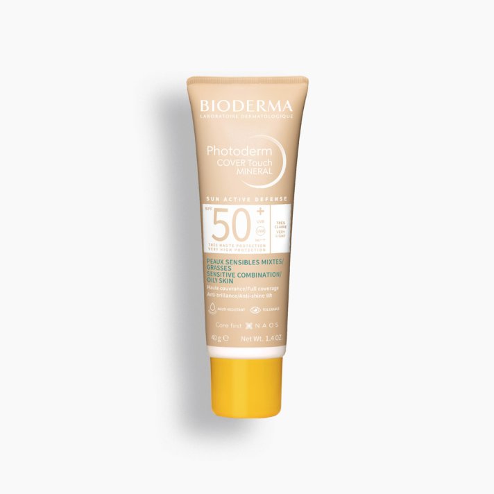 Kryjący fluid mineralny z filtrem SPF 50+ - Photoderm COVER Touch MINERAL SPF 50+ bardzo jasny