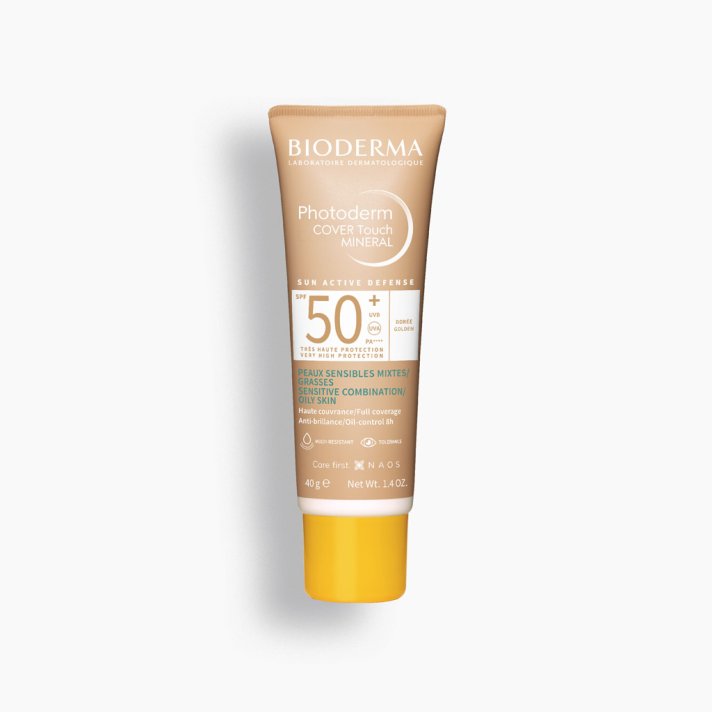 Kryjący fluid mineralny z filtrem SPF 50+ - Photoderm COVER Touch MINERAL SPF 50+ ciemny